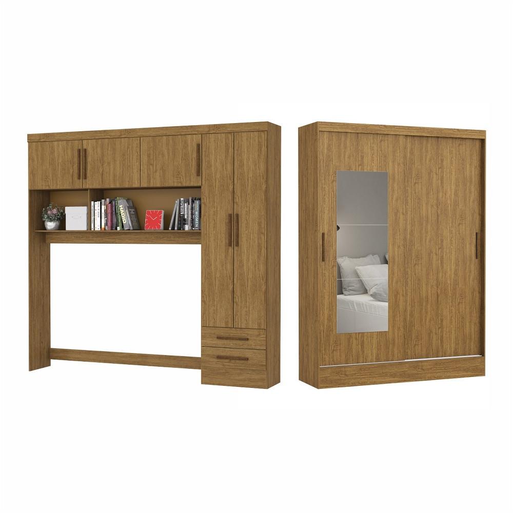 Quarto Modulado Casal com Espelho 7 Portas Belém Carioca Móveis - 2