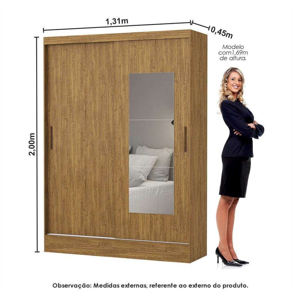 Quarto Modulado Casal com Espelho 7 Portas Belém Carioca Móveis - 4