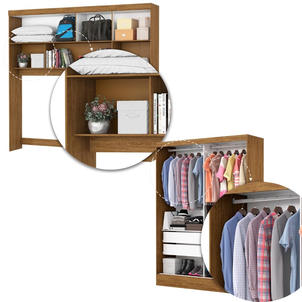 Quarto Modulado Casal com Espelho 7 Portas Belém Carioca Móveis - 6