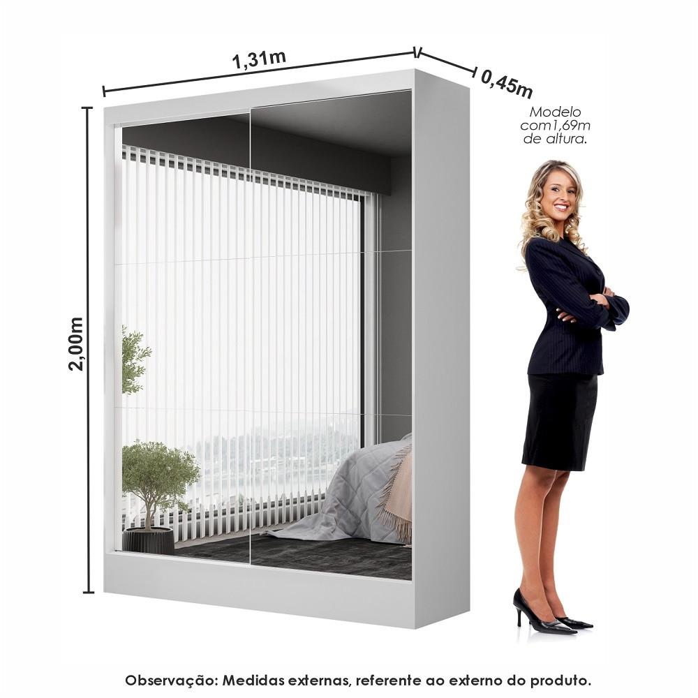 Quarto Modulado Casal com Espelho 6 Portas Belém Premium Carioca Móveis - 4