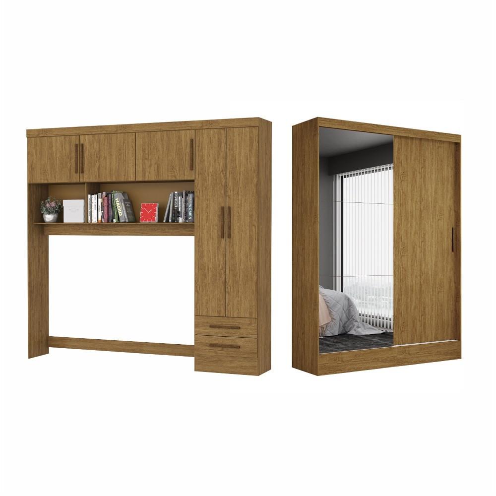 Quarto Modulado Casal com Espelho 7 Portas Belém Plus Carioca Móveis - 2