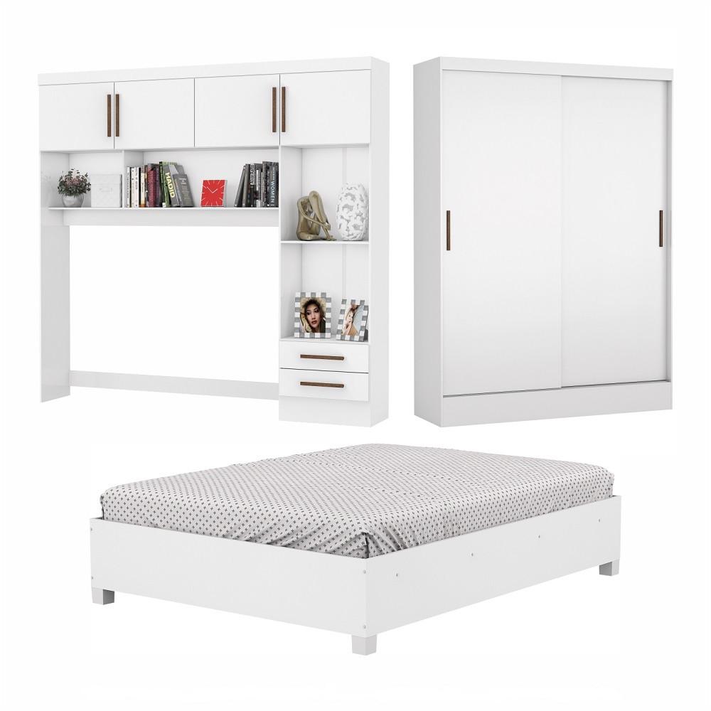 Quarto Modulado Casal 6 Portas com Cama Belém Carioca Móveis - 2