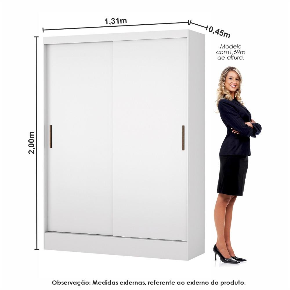 Quarto Modulado Casal 6 Portas com Cama Belém Carioca Móveis - 4