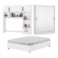 Quarto Modulado Casal 6 Portas com Cama Belém Carioca Móveis - 2