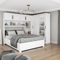 Quarto Modulado Casal com Espelho e Cama 6 Portas Belém Carioca Móveis - 1