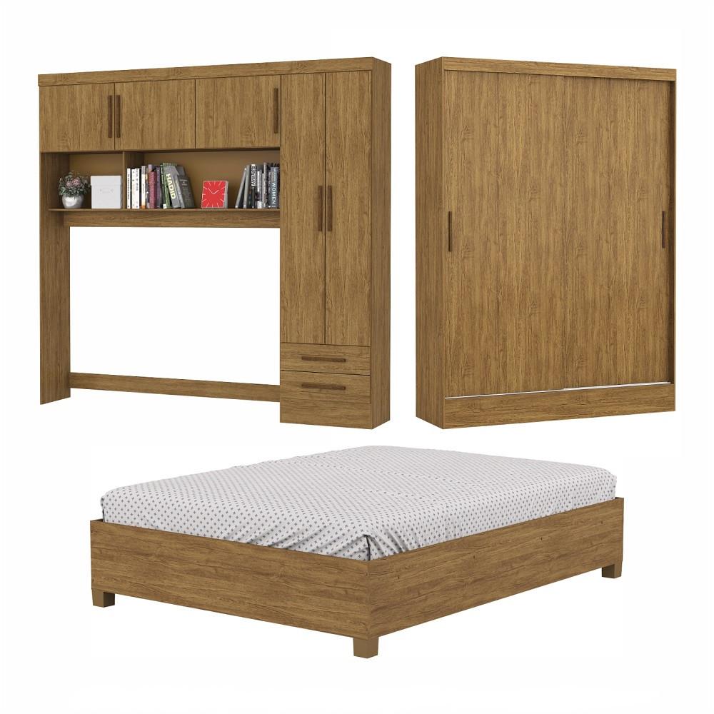 Quarto Modulado Casal com Cama 7 Portas Belém Carioca Móveis - 2