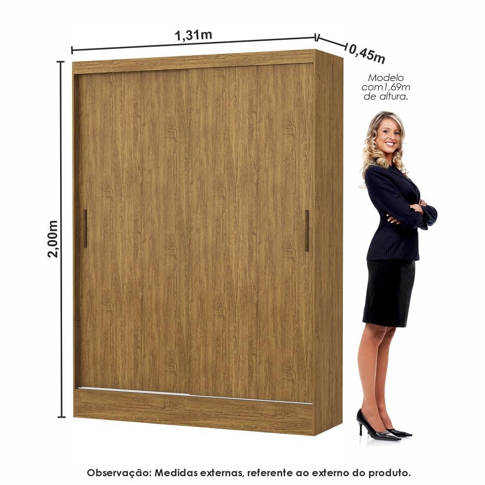 Quarto Modulado Casal com Cama 7 Portas Belém Carioca Móveis - 4