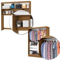 Quarto Modulado Casal com Cama 7 Portas Belém Carioca Móveis - 6