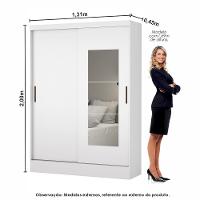 Quarto Modulado Casal com Espelho e Cama 7 Portas Belém Carioca Móveis