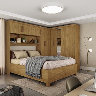Quarto Modulado Casal com Espelho e Cama 7 Portas Belém Plus Carioca Móveis