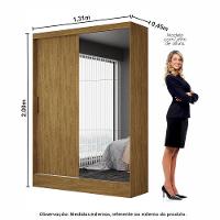 Quarto Modulado Casal com Espelho e Cama 7 Portas Belém Plus Carioca Móveis