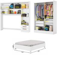 Quarto Modulado Casal com Espelho e Cama 6 Portas Belém Premium Carioca Móveis - 5