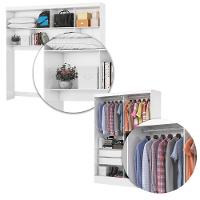 Quarto Modulado Casal com Espelho e Cama 6 Portas Belém Premium Carioca Móveis - 6