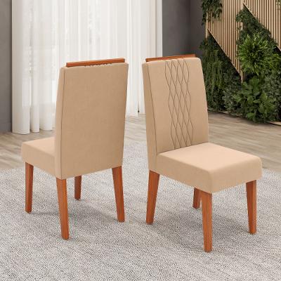 Conjunto 2 Cadeiras Estofada Veludo Lia DJ Móveis