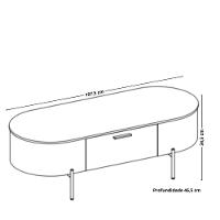 Mesa de Centro 1 Gaveta Celena DJ Móveis