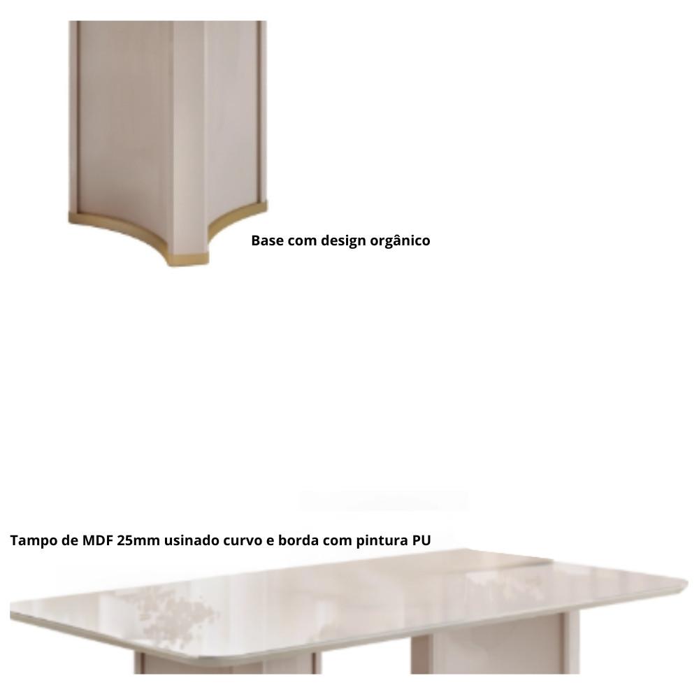 Mesa de Jantar 180cm  Liz DJ Móveis - 3