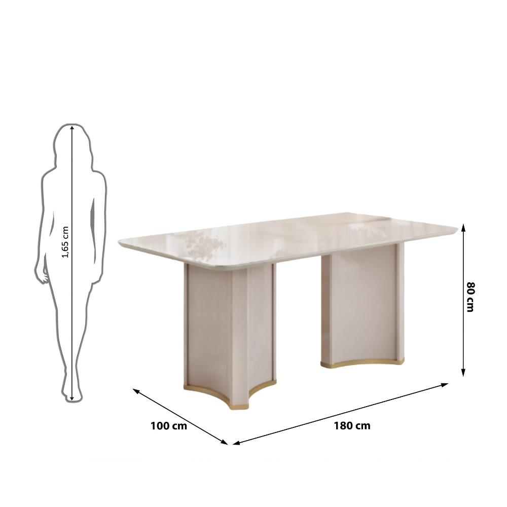 Mesa de Jantar 180cm  Liz DJ Móveis - 4