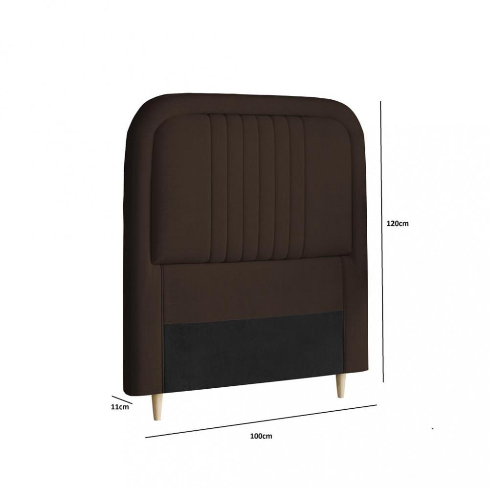 Cabeceira Estofada 100cm Veloplus Chicago Dobuê - 3