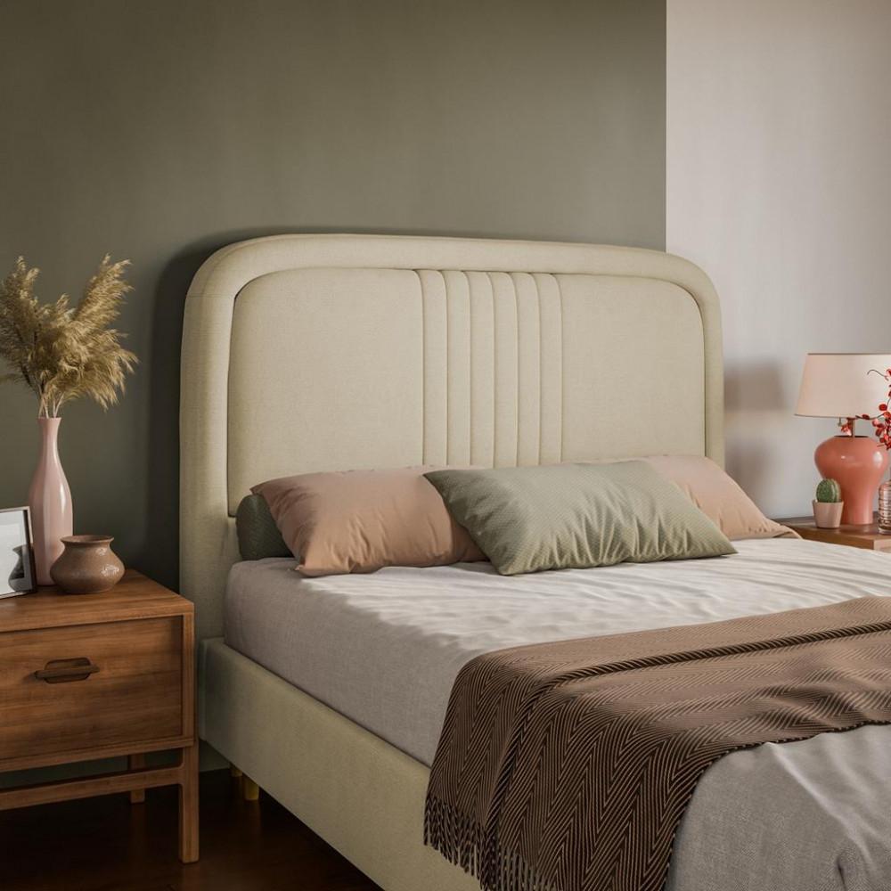 Cabeceira Estofada Casal 140cm Veloplus Chicago Dobuê - 1