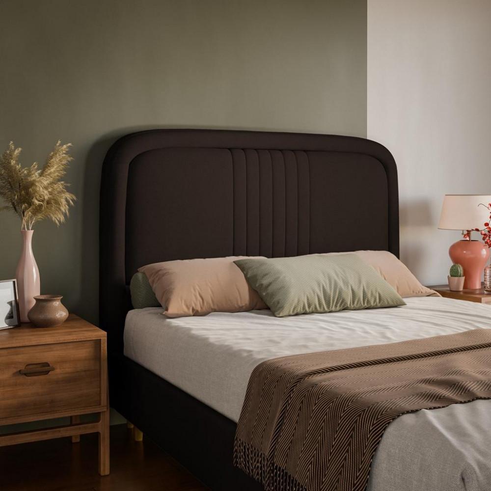 Cabeceira Estofada Casal 140cm Veloplus Chicago Dobuê - 1