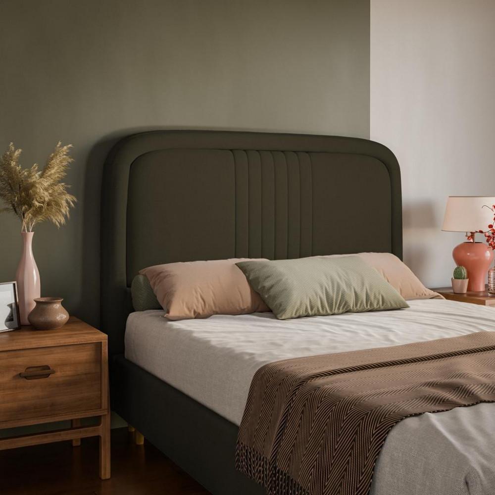 Cabeceira Estofada Casal 140cm Veloplus Chicago Dobuê - 1