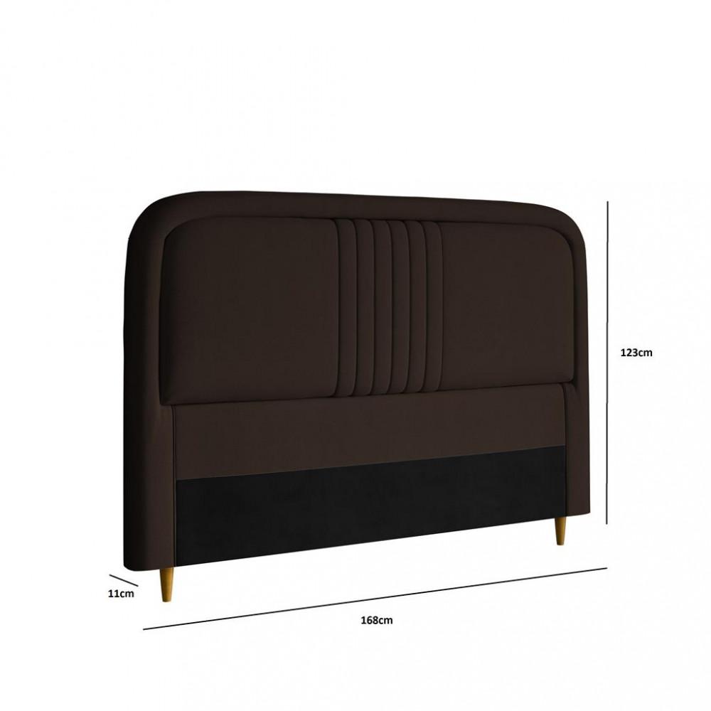 Cabeceira Estofada Queen 160cm Veloplus Chicago Dobuê - 3