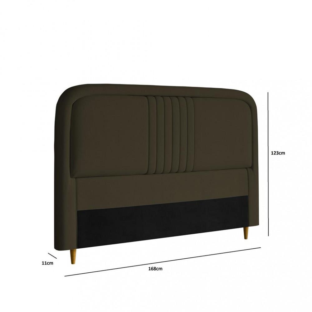Cabeceira Estofada Queen 160cm Veloplus Chicago Dobuê - 3