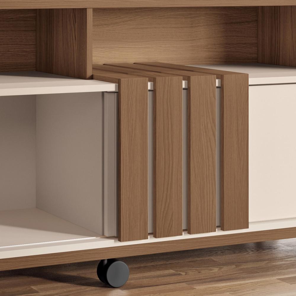 Rack para TV até 50 Polegadas Ripado 1 Porta Graci 1.3 HB Móveis - 5