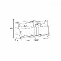 Rack para TV até 50 Polegadas Ripado 1 Porta Graci 1.3 HB Móveis - 3