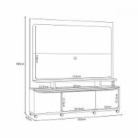 Estante Home para TV até 70 Polegadas 2 Portas 1 Gaveta Quantum HB Móveis - 3