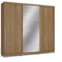 Guarda Roupa Casal com Espelho e Pés 3 Portas de Correr Kappesberg - 2