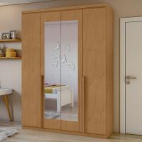 Guarda Roupa Casal com Espelho 4 Portas Alonzo Lopas - 1