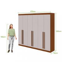 Guarda Roupa Casal 6 Portas Bertha Lopas