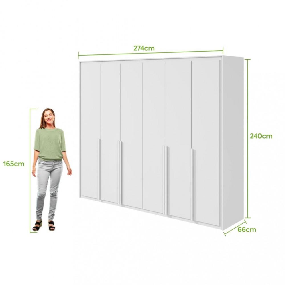 Guarda Roupa Casal 6 Portas 100 MDF Imperatore Lopas - 4