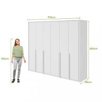 Guarda Roupa Casal 6 Portas 100 MDF Imperatore Lopas