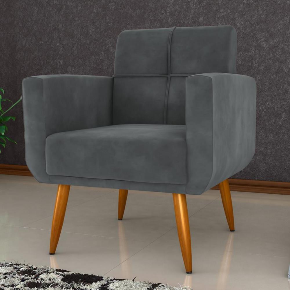 Poltrona Veludo 69cm Havanna Matrix - 1