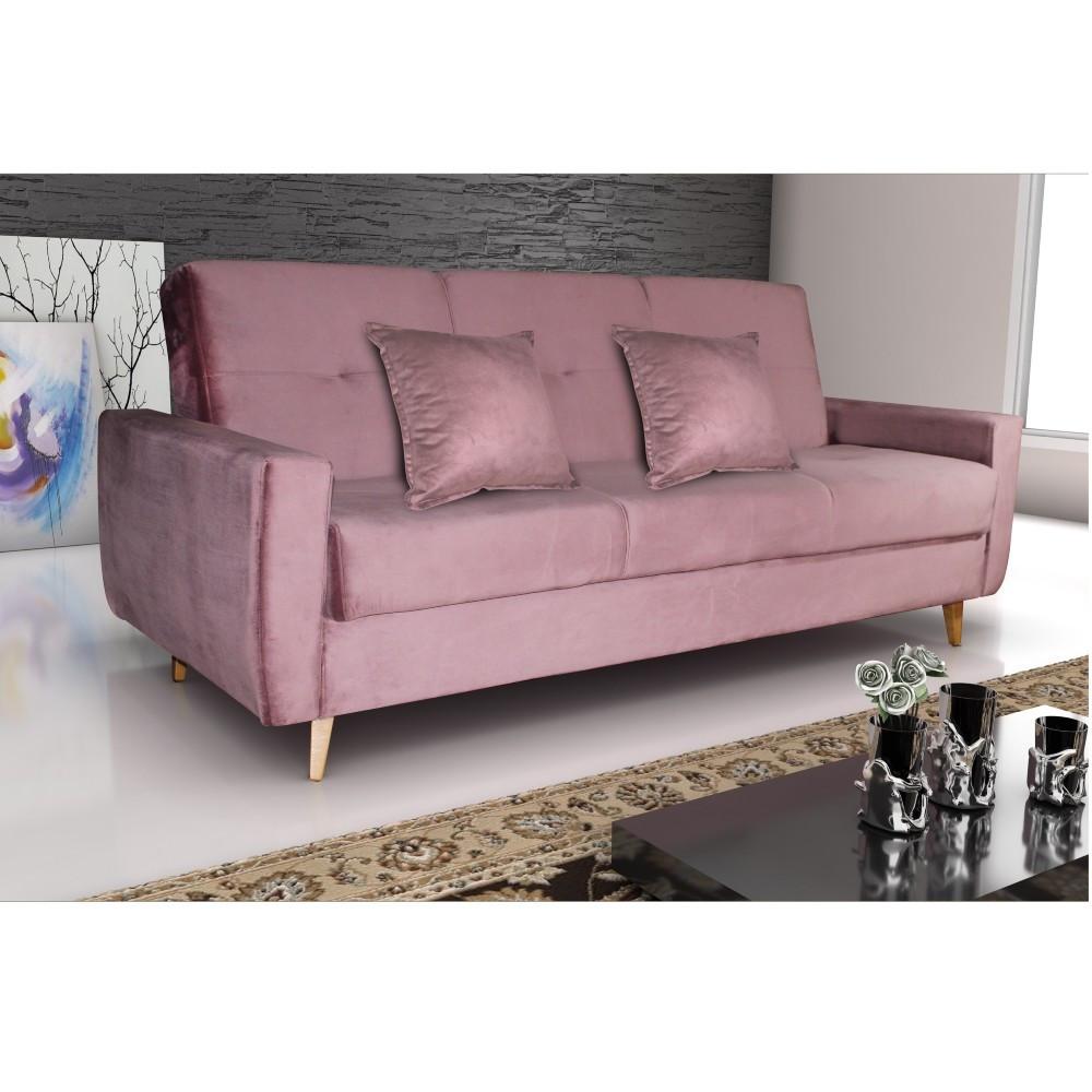 Sofá Cama 3 Lugares Veludo Pâmela Matrix - 1