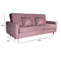 Sofá Cama 3 Lugares Veludo Pâmela Matrix - 5