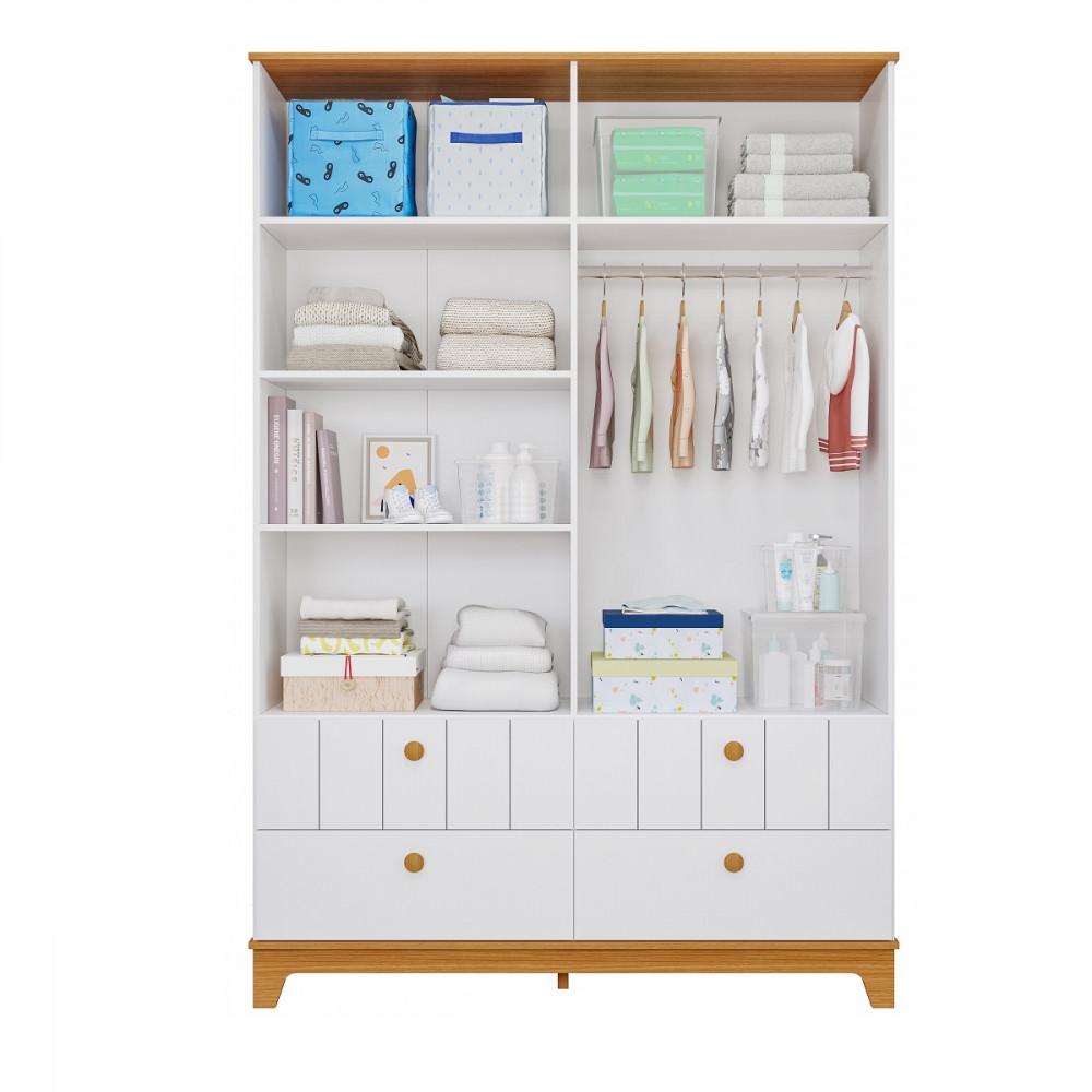 Quarto Infantil com Guarda Roupa e Cômoda MDF Liza Permobili - 4