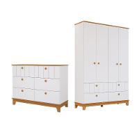 Quarto Infantil com Guarda Roupa e Cômoda MDF Liza Permobili - 2
