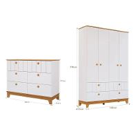 Quarto Infantil com Guarda Roupa e Cômoda MDF Liza Permobili - 3