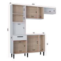 Cozinha Modulada 4 Peças com Tampo Dora Poquema - 4
