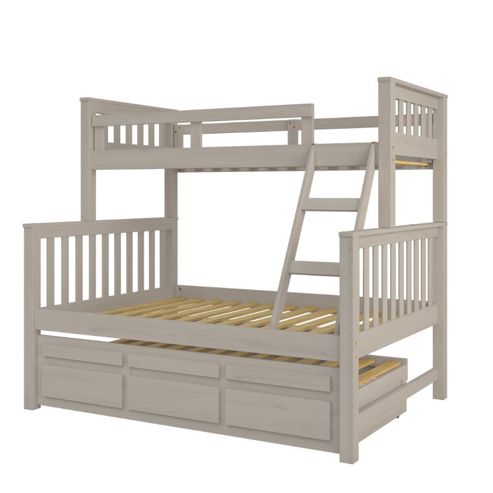 Treliche com Cama de Casal 3 Gavetas Madeira Maciça Saraiva - 2