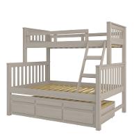 Treliche com Cama de Casal 3 Gavetas Madeira Maciça Saraiva - 2