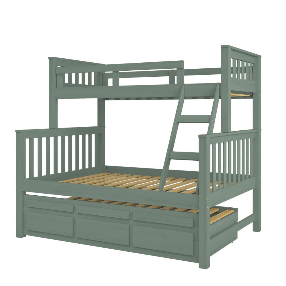 Treliche com Cama de Casal 3 Gavetas Madeira Maciça Saraiva - 2