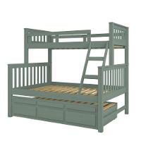 Treliche com Cama de Casal 3 Gavetas Madeira Maciça Saraiva - 2