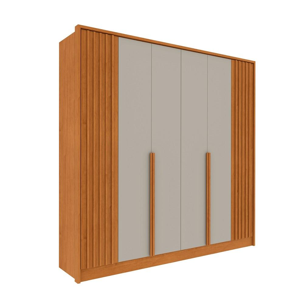 Guarda Roupa Casal Ripado 6 Portas Guarani Tcil - 2