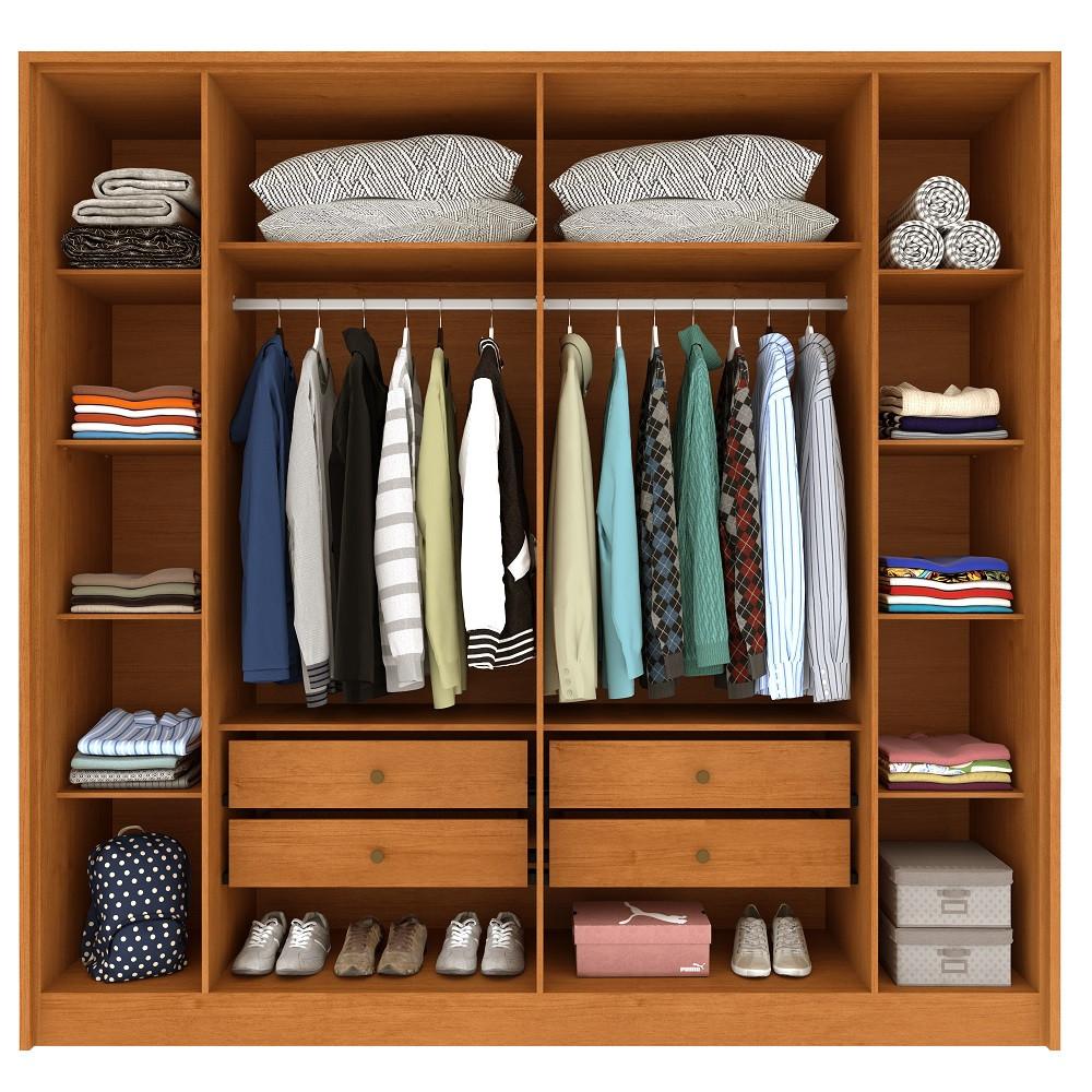 Guarda Roupa Casal Ripado 6 Portas Guarani Tcil - 3