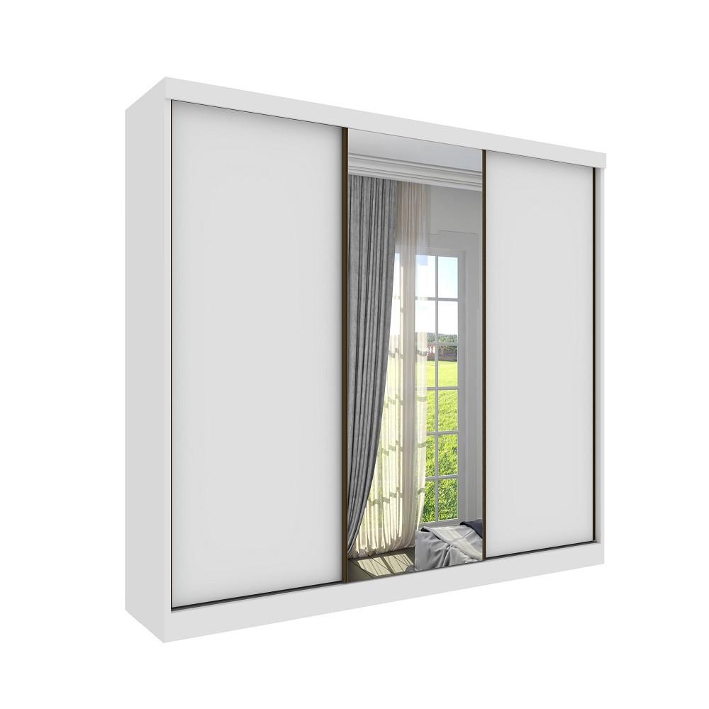 Guarda Roupa Casal com Espelho 3 Portas de Correr Monte Carlo Tcil - 2