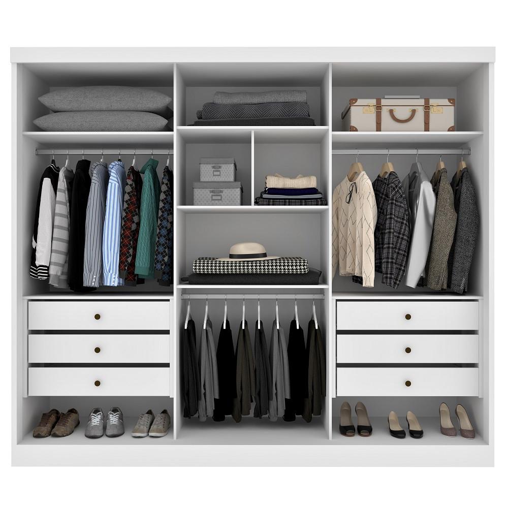 Guarda Roupa Casal com Espelho 3 Portas de Correr Monte Carlo Tcil - 3